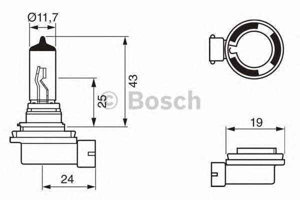  1 987 302 084 BOSCH   H11 12V 55W PGJ19-2 PURE LIGHT (- Bosch) 