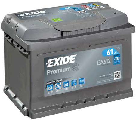  EA612 EXIDE  61Ah-12v Exide PREMIUM (242175175), R, EN600 