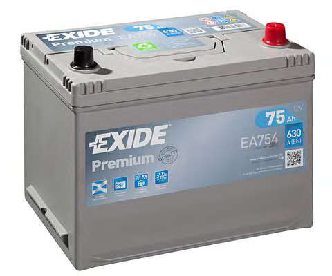  EA754 EXIDE  6-75 R+ (630) () Asia Premium Exide 