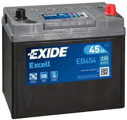  EB454 EXIDE  45Ah-12v Exide EXCELL (234127220), R, EN330  