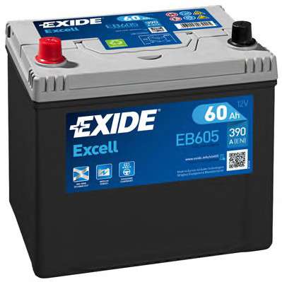  EB605 EXIDE  60Ah-12v Exide EXCELL (230172220), L, EN480  