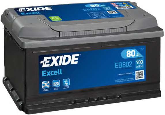  EB802 EXIDE  80Ah-12v Exide EXCELL (315175175), R, EN700 