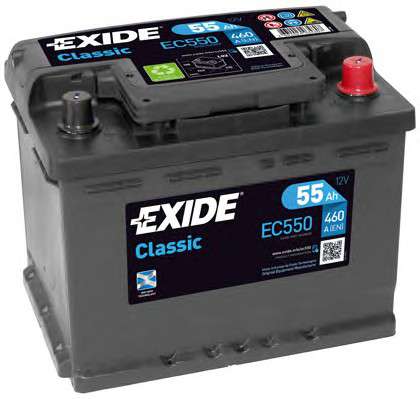  EC550 EXIDE  55Ah-12v Exide CLASSIC (242175190), R, EN460 