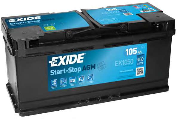  EK1050 EXIDE  105Ah-12v Exide AGM (392175190), R, EN950 