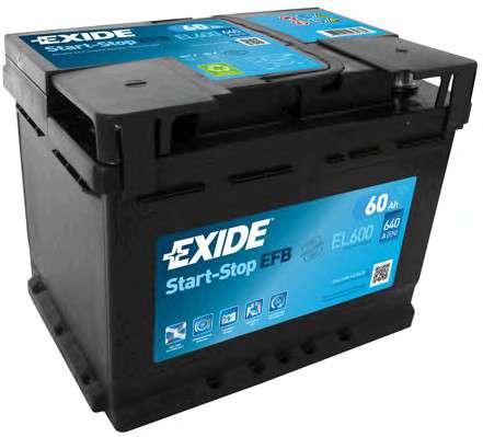  EL600 EXIDE  60Ah-12v Exide EFB (242175190), R, EN640 