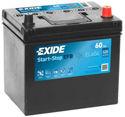  EL604 EXIDE  60Ah-12v Exide START-STOP EFB (230173222), R, EN520  