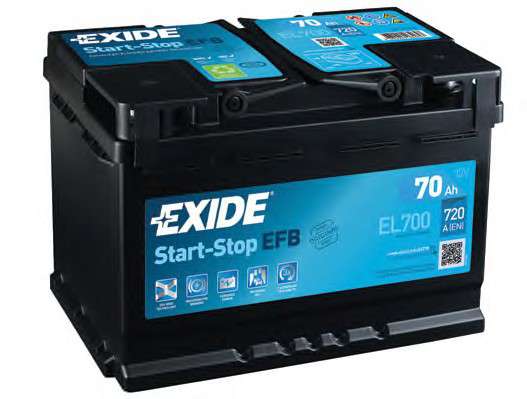  EL700 EXIDE  6-70 R+ (760) () EFB Exide (Start/Stop) 