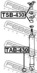 Втулка, амортизатор tab430 febest