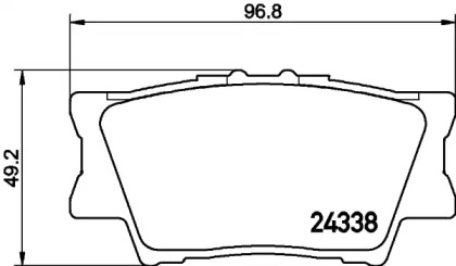  NP1016 NISSHINBO     Toyota Camry, RAV-4 2.0, 2.4, 2.5 (08-) (NP1016) NISSHINBO 