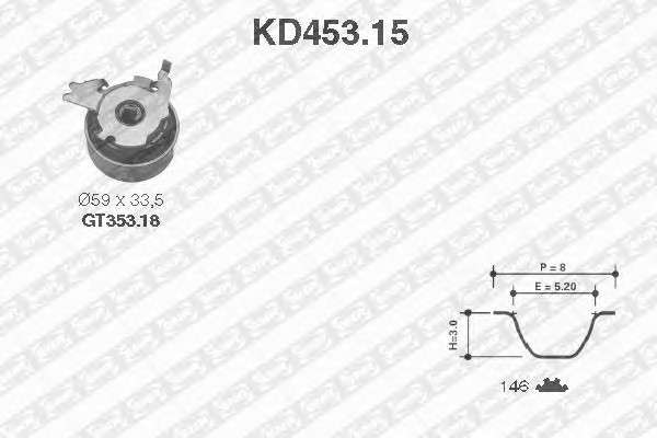  KD453.15 SNR -  Opel Vectra 2.0 93-, Omega 2.0 8V, 2.0 19 
