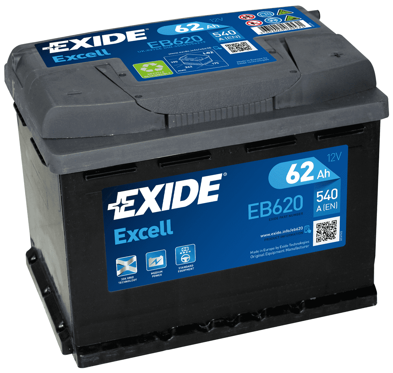 EXIDE Excell, 12 62/ 